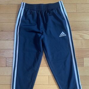 Adidas Navy Blue with White Stripes, Sweatpants Pockets, Size 6